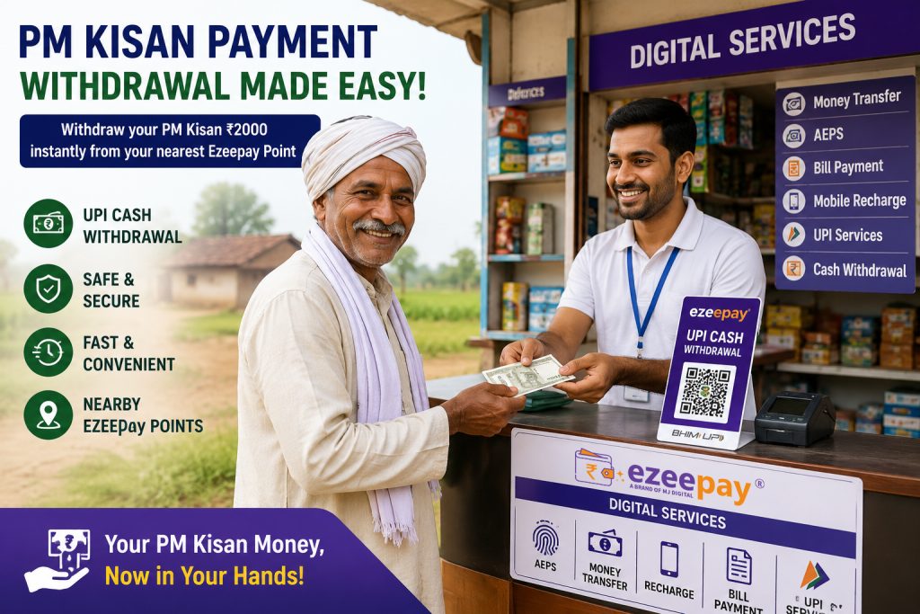 Kisan samman nidhi cash withdrawal
